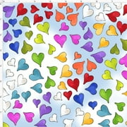Happy Hearts Blue Sky Cotton Fabric by Loralie Designs