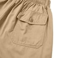 thumbnail image 3 of Yievot Men's Cargo Shorts Cotton Elastic Waist Knee Length Outdoor Hiking Camping Shorts with Multi Pockets, 3 of 8