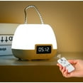 thumbnail image 2 of Lámpara de escritorio LED recargable con control remoto, luz nocturna para uso en exteriores, luz de puesto de mercado nocturno, luz de reloj con forma de hongo, 2 of 5