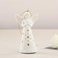 thumbnail image 4 of Guardian Angel Figurine Exquisite Smooth Surface Porcelain Delicate Angel LED Lighting Prayer Figurine for Home, 4 of 10