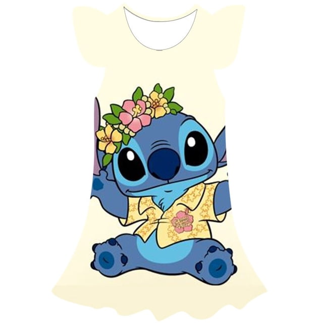 2023 año Disney Stitch vestido niñas vestido niños Cosplay fiesta lindo moda vestir 1-10 años niños cumpleaños princesa disfraz 8T Gao Jinjia LED