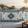 thumbnail image 2 of Outdoor Pillow Covers 20x12 Set of 2, Green Beige Boho Waterproof Patio Throw Pillow Covers for Couch Sofa Chair, Vintage Ethnic Tribal Southwestern Decorative Pillowcases for Throw Pillows, 2 of 9
