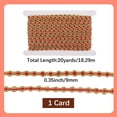 thumbnail image 2 of Rollo de cinta metálica de poliéster con flecos para tapicería, 20 yardas, 3/8 pulgadas, color dorado y rojo, con ribete de encaje trenzado y ribete de trenzado., 2 of 9