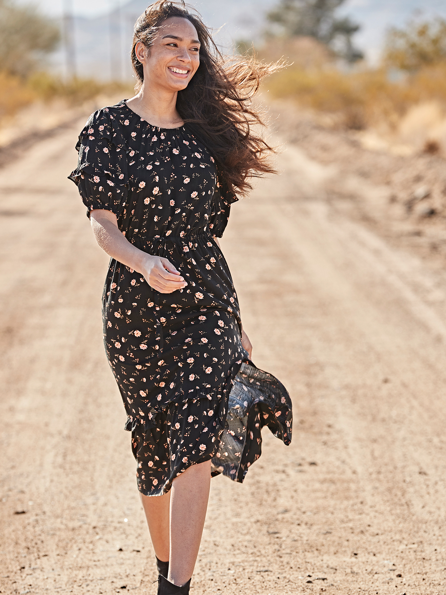 The Get Women's Tiered Ruffle Prairie Midi Dress - image 2 of 5