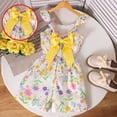 thumbnail image 6 of YMNXA Toddler Kids Girls Summer Romper Floral Print Sleeveless Suspenders Comfortable Fashion Jumpsuit For Casual Daily Wear,White,9-10 Years, 6 of 8