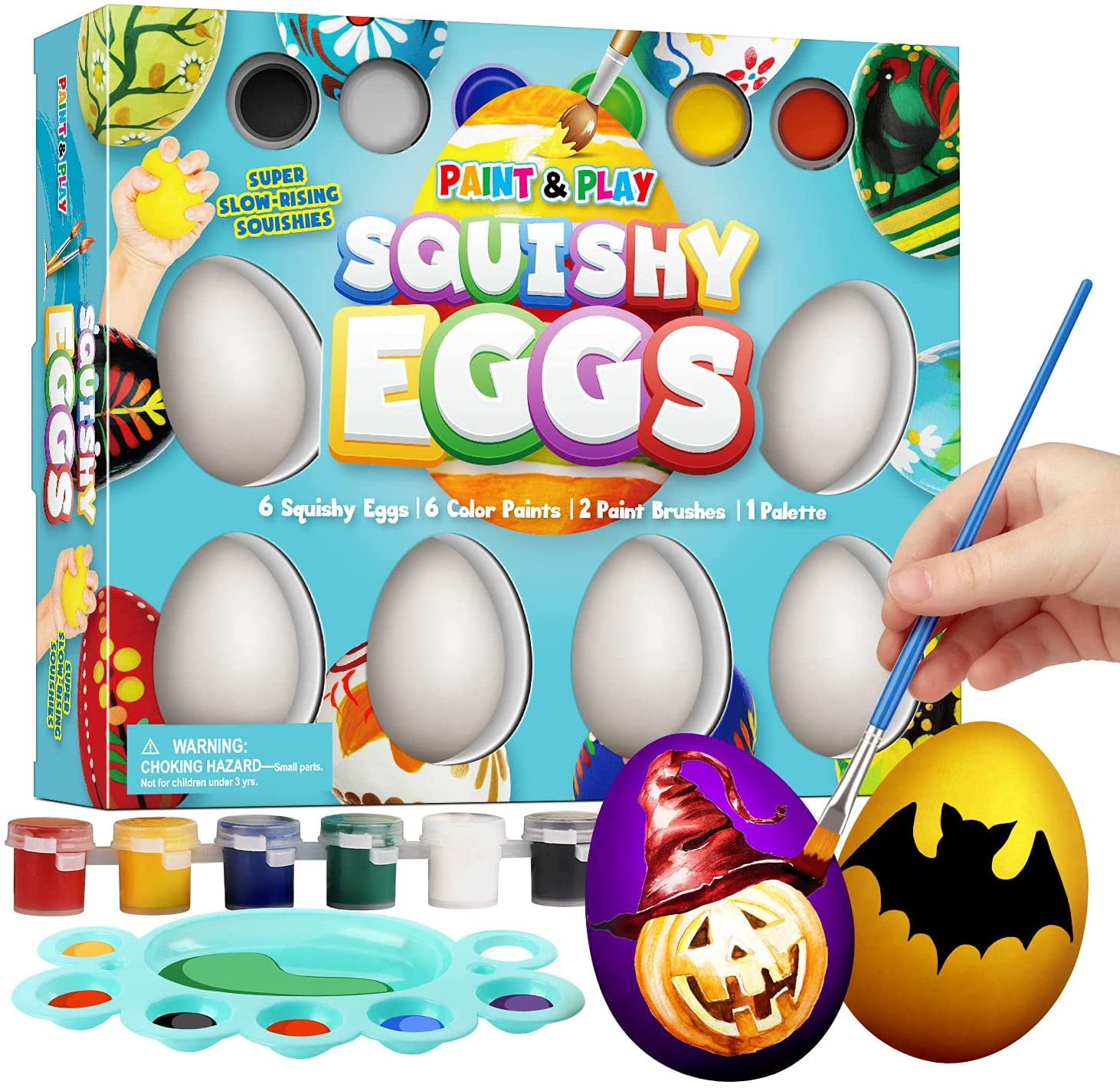 Painting Kit Paint 6 Squishy Easter Eggs Arts and Crafts Gifts for