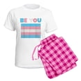 thumbnail image 5 of CafePress - Be You Transgender Flag LGBTQ Pride Month Vintage - Women's Short Sleeve Print T-Shirt and Pants Light Cotton Pajama Set, 5 of 7