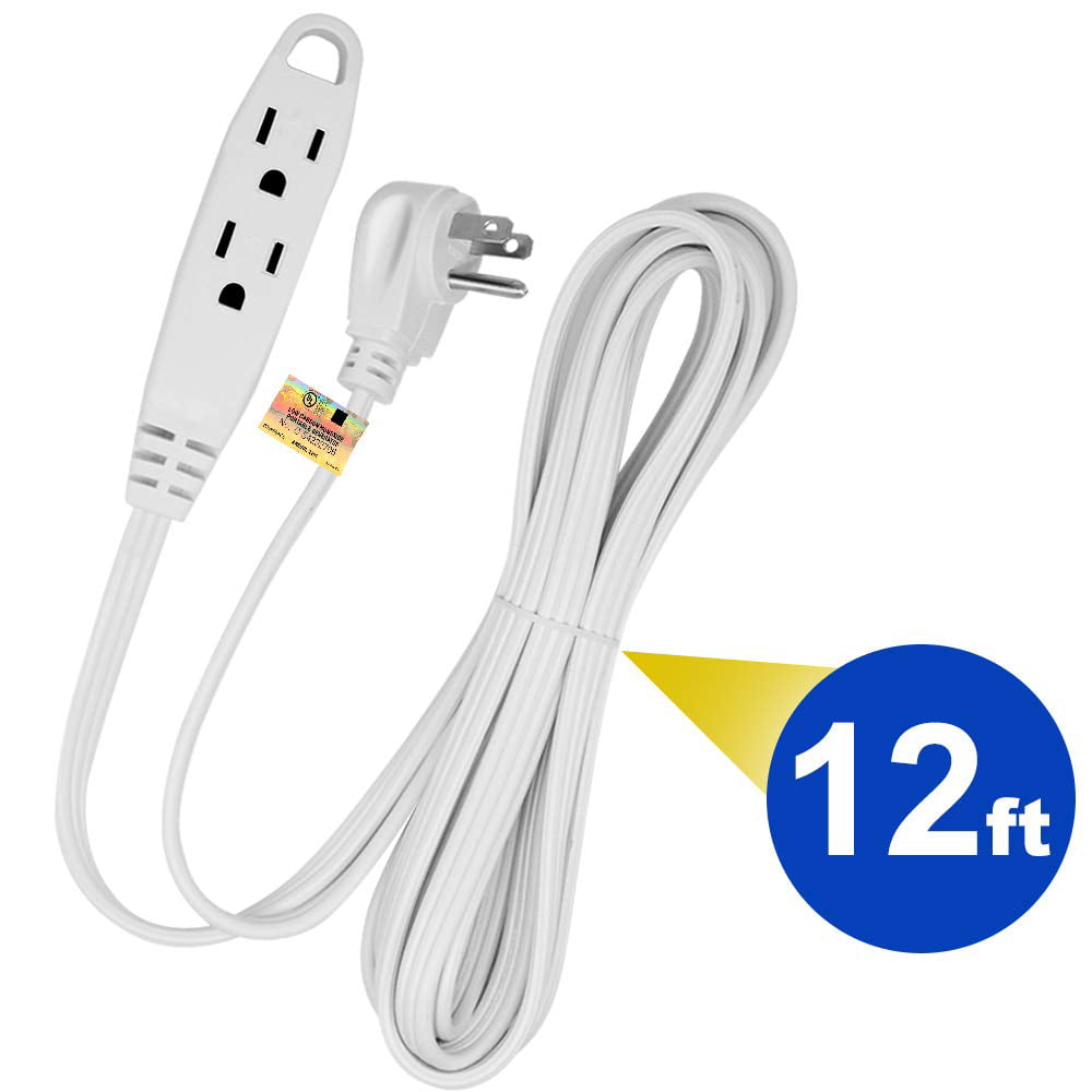 16/3 SPT-3; Triple Wire Ground UL Listed ANKO 12-Feet 3 Outlet Extension Cord 