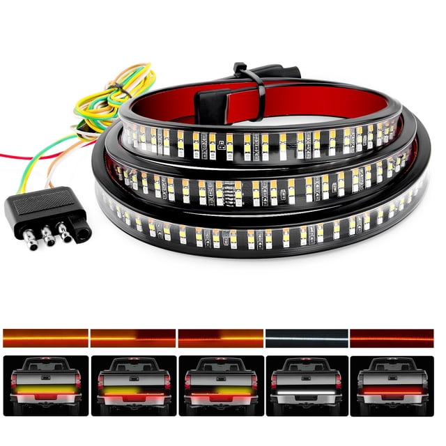 Barra de luces laterales para portón trasero para camión, Nilight TR-03, fila 60