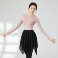 thumbnail image 5 of Traje de baile latino para mujer adulta, camiseta de manga larga, ropa de práctica de baile, ropa de baile modal negra, cuerpo, 5 of 5