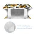 thumbnail image 6 of ZUXONGSY Cow Print Sunflower Tissue Box Cover PU Leather Household Tissue Holder with Buttons Stylish Leather Box Easy to Install Facial Paper Organizer for Home Bathroom Car, 6 of 7