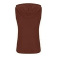 thumbnail image 6 of BiZtdJrK Slim Tunic for Man Sleeveless Track Gym Hooded Tank Tops Solid Casual Button Henley Shirts Bodybuilding Muscle Fit Vest Shirt Brown XL, 6 of 8