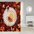 thumbnail image 2 of Manfei Colorful Fall Leaf Pattern Shower Curtain 72Wx72L,Thanksgiving Turkey Print Bathroom Curtain, 2 of 5