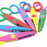 6 Colorful Decorative Paper Edge Scissor Set, Scrapbooking Scissors Art Creative Crafts Scissors Wave Edge Cutters Great for Teachers, Crafts, Kids Design