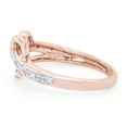 thumbnail image 4 of 1/20 CT Round Cut Natural White Diamond Heart Infinity Ring In 14K Rose Gold Plated 925 Sterling Silver (Color: I-J, Clarity: I2-I3, 0.05 Cttw) -9.5, 4 of 7