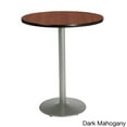 thumbnail image 5 of KFI Studios Mode 2.5' Round Bistro Table, Walnut, Silver Base, 5 of 5