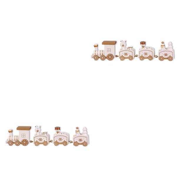 Monstrate Madera Navidad Tren Decoración Santa Vehículos Camión Juguete Festival Adorno Exterior Año Nuevo Regalo Niñas Adultos Blanco 1 Blanco 1 2Conjunto