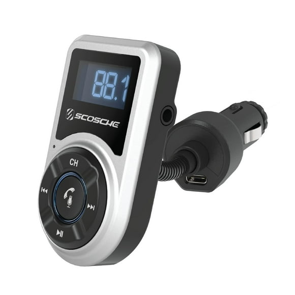 Scosche BTFMPDSR-SP BTFreq™ Bluetooth FM Transmitter Hands-Free Car Kit w/ 20W USB-C PD Charger