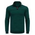 thumbnail image 6 of COOFANDY Men 1/4 Zip Sweatshirt Long Sleeve Stand Collar Henley Button V Neck Casual Knit Pullover with Pocket, 6 of 6