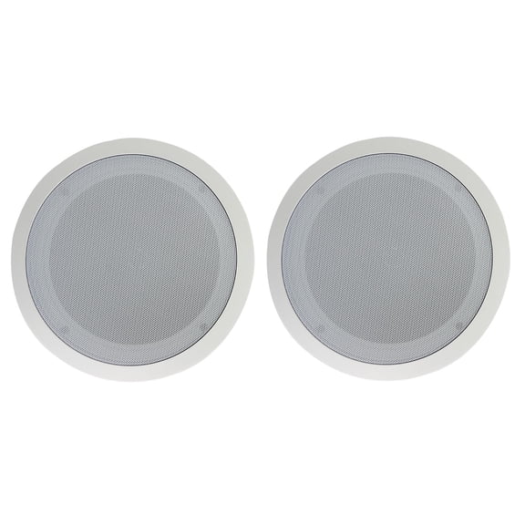 Rockville Pair CC80T White 8" Commercial 70v Ceiling Speakers for Restaurant, Bar