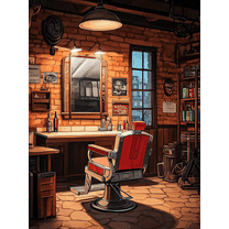 Vintage Barber Shop Decor Art Print/Canvas Painting，Suitable for Barbershop，Living Room，Bedroom，Office，Studio，Man Cave，Salon，Bathroom，Coffee Shop，Restaurant，Home Decor，Spa，Hotel，Lobby.