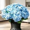 thumbnail image 6 of Artificial Outdoor Hydrangea Flowers 19 in Silk Floral Bouquet, UV Resistant Faux Plant Bush Spray Accent for Garden Patio Porch Home Table Centerpiece Decor, 6 of 6