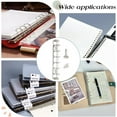 thumbnail image 7 of 4Pcs 6 Holes A7 Ring Binder Mechanism Replacement Kit with Screws Stainless Steel Colour Metal Loose-Leaf Binder Mechanism Spine Comb for Loose-Leaf Notebook Binder Planner, 7 of 7