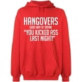 thumbnail image 2 of OXI Hoodie Sweatshirt - Hangovers Gods Way, Basic Casual Hoodie for Men's and Women Fleece Hoodie Long Sleeve - Red Small, 2 of 3