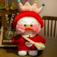 thumbnail image 2 of Pato de peluche de 30 cm de LaLafanfan, de Kawaii Cartoon, para cafetería, muñeco de pato suave y adorable, almohada de animal, regalos de cumpleaños para niños, 2 of 5