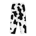 thumbnail image 5 of Disketp Milk Cow Print Women'S Comfy Pajama Pants Casual Drawstring Palazzo Lounge Wide Leg Pants, 5 of 9