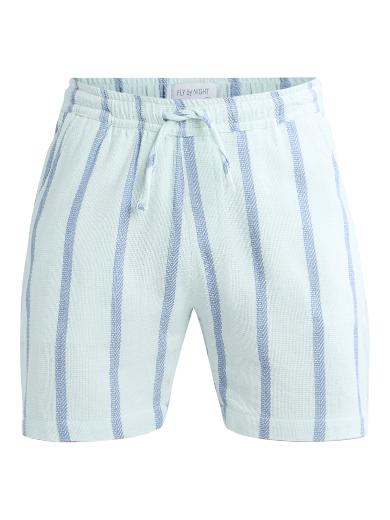Fly By Night Men’s and Big Men’s Passport Striped Shorts, 6" Inseam, Sizes S-3XL