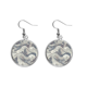 thumbnail image 1 of China Blue Dragon Wave Line pintura repetir Pendientes pendientes de plata colgantes joyas señora Unbranded M, 1 of 3