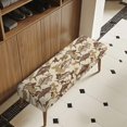 thumbnail image 3 of XYZCANDO Polyester Spandex Fabric Rectangle Long Bench Cover for Dining Room Living Room, Scratch Resistant Stretch Bench Seat Covers, Vintage Tuna Fish Print, 3 of 9