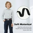 thumbnail image 3 of Hi,Fancy 1 Ensemble Design Simple Ceinture Élastique pour Enfants Garçons Boucle Réglable Ceinture Extensible Réutilisable Lavable Jeans Accessoires Vêtements Crème Blanc, 3 of 9