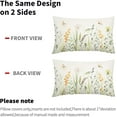 thumbnail image 4 of Spring Summer Floral Lumbar Pillow Covers 12X20 Inch Yellow Wild Flowers Green Leaves Butterfly Decorative Pillow Cases Set of 2 Throw Pillows Farmhouse Home Decor For Sofa Couch Cushion Outdoor, 4 of 6