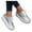 Silver, variant on Platform Fashion Sneakers for Women Lace up Tennis Shoes Womens Walking Footwear