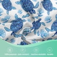 thumbnail image 4 of Sea Turtle Round Tablecloth 60 inch,Shell Pearls Watercolor Circle Table Cloth Polyester Waterproof Stain Wrinkle Free Table Cover for Home Kitchen Dining Party Pinic Patio Outdoor Decor, 4 of 6