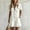White, variant on Women's Romper Short Sleeve Ruffle Hem Button Down Short Jumpsuits Summer Casual Trendy Collar Rompers with Pocket