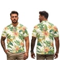 thumbnail image 3 of Aplkyhs Tropical Floral Matching Couple Sport Shirts Quarter Zip Matching Golf Shirts for Couple Lightweight Mens Hawaiian Shirt Moisture Wicking Suitable for Outdoor Sports, 3 of 6