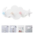 thumbnail image 2 of 2pcs Lovely Cloud Moon Star Shaped Hooks Adhesive Wall Hangers Wall Racks (White), 2 of 3