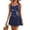 Navy blue, variant on Ekouaer Women One Piece Swim Dress Tummy Control Bathing Suits Skirted Swimsuits Retro Swimwear