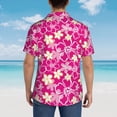 thumbnail image 4 of Honeii Vintage Flowers Print Men’s Hawaiian Shirt,Classic Button-Down Short Sleeve Shirt, for Beach, Vacation, and Outdoor Activities,3X-Large, 4 of 7