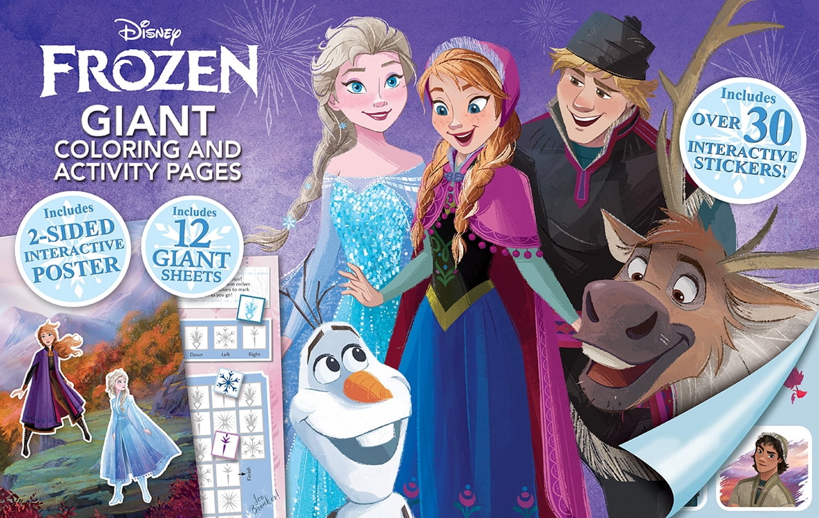 Disney Frozen Giant Coloring Book with Stickers, 32 Pages (Paperback ...