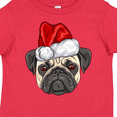 thumbnail image 4 of Inktastic Christmas Pug Dog Santa Boys or Girls Toddler T-Shirt, 4 of 5