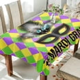 thumbnail image 4 of Coolnut Mardi Gras Rectangle Tablecloth Spill-Proof Polyester Table Cloth Table Cover for Kitchen Dining Picnic Holiday Party Decoration, 54"x72", 4 of 7