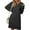 1# Black, variant on Women Long Sleeve Dress Plus Size Crewneck Shirt Dress Trendy Winter Solid Color Elegant Dresses for Women with Pocket Size XXL