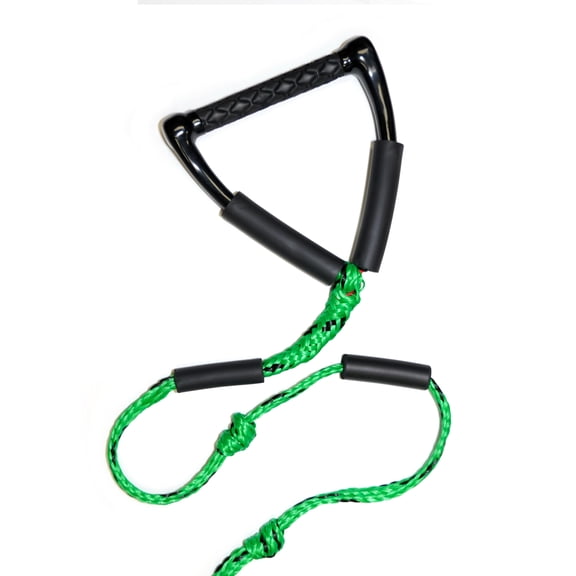 Tidal Wake PRO Wakesurf Rope (Green), 19-25 FT Floating Adjustable Tow Rope with EVA Grip Handle for Wakesurfing & Foiling
