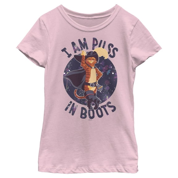Girl's Puss in Boots: The Last Wish I Am Puss in Boots Graphic Tee Light Pink X Small