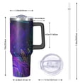 thumbnail image 2 of Thunder 40oz Tumbler with Handle and Straw, Large Capacity Travel Cup for Hot & Cold Drinks, Double Walled Vacuum Insulated Cup, Lover, Birthday, Lightening, 2 of 6