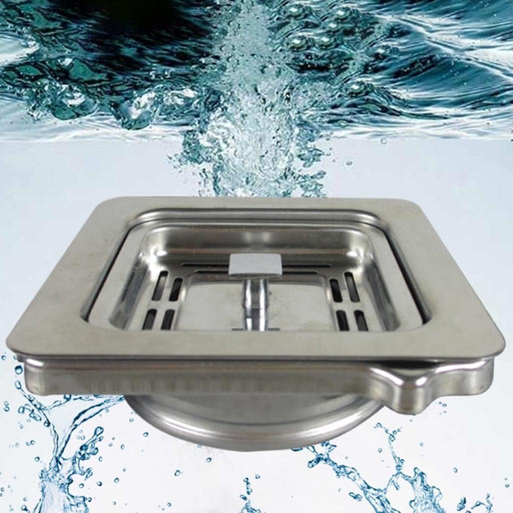 CATPAN 1pc Square Garbage Disposer Basket Stainless Steel Adapter Sink Disposal Stopper Rust